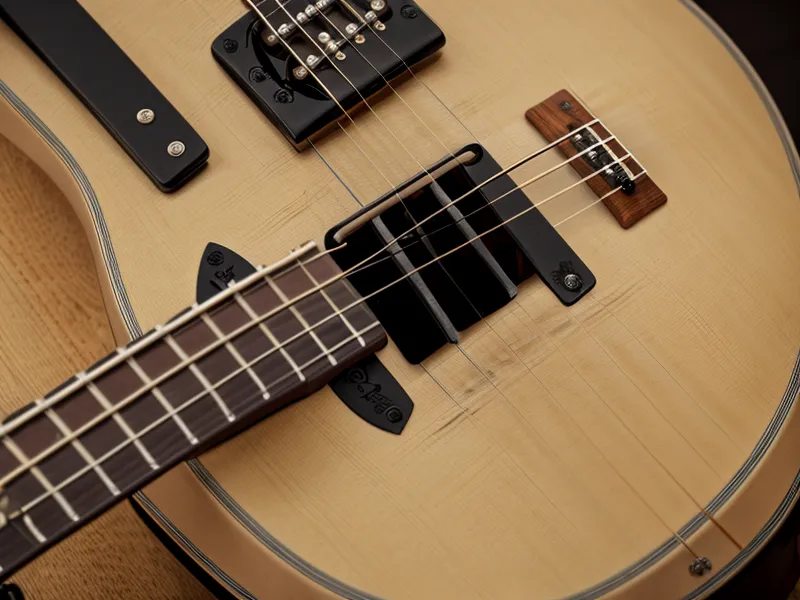 Cejilla o capo puesto en el tercer traste de una guitarra acústica de madera.