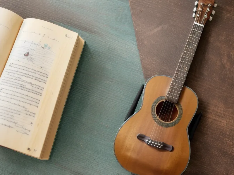 Persona tocando la guitarra en una reunión familiar con ambiente cálido