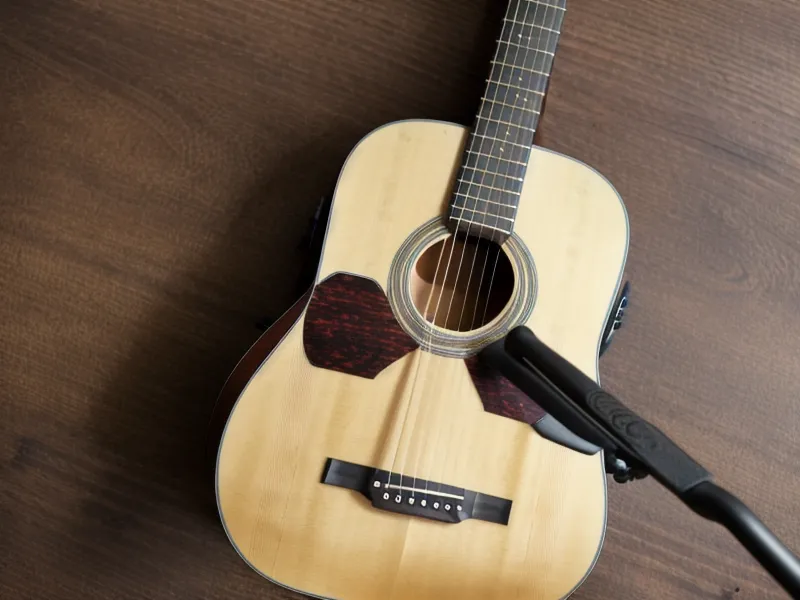 Técnica de cambio de acordes en guitarra: dedos cerrando un acorde de Do mayor sobre el diapasón