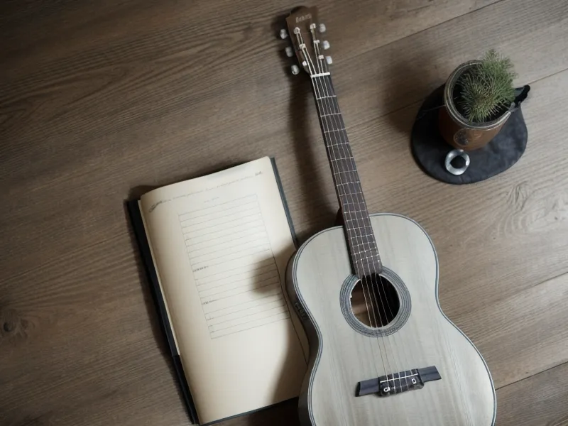 Mano rasgueando una guitarra acústica en movimiento, mostrando la fluidez rítmica entre cambios de acorde