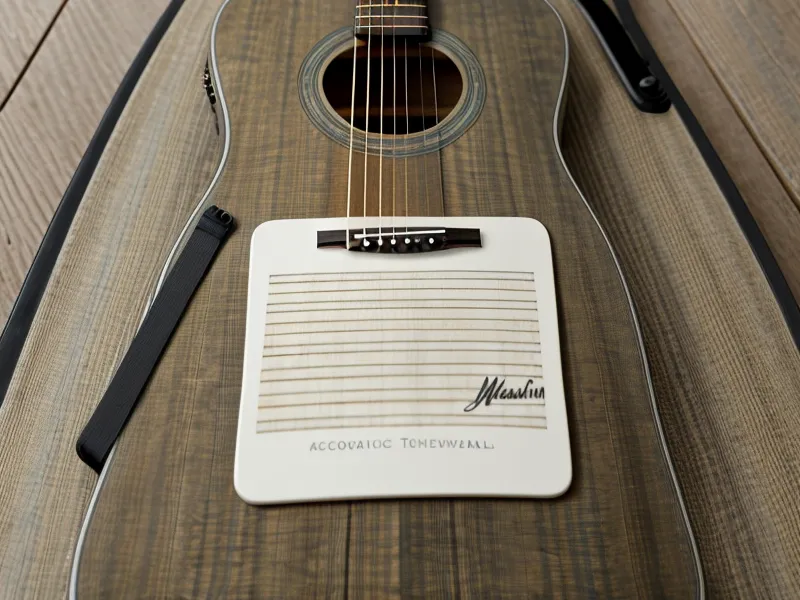 Detalle de la madera de cedro y las cuerdas de una guitarra acústica recomendada para principiantes que aprenden guitarra online